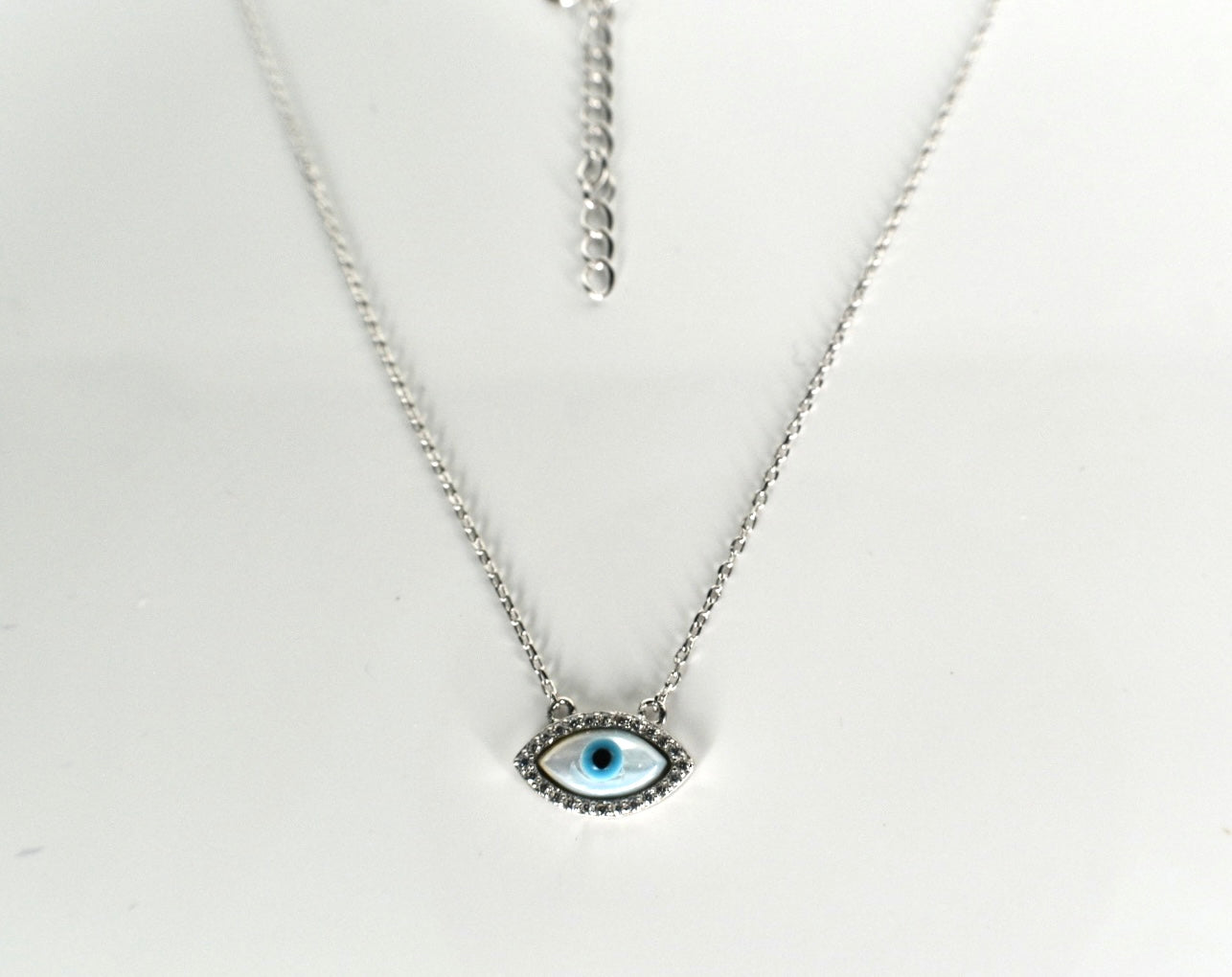 Vibez - Sterling Silver Evil Eye Necklace