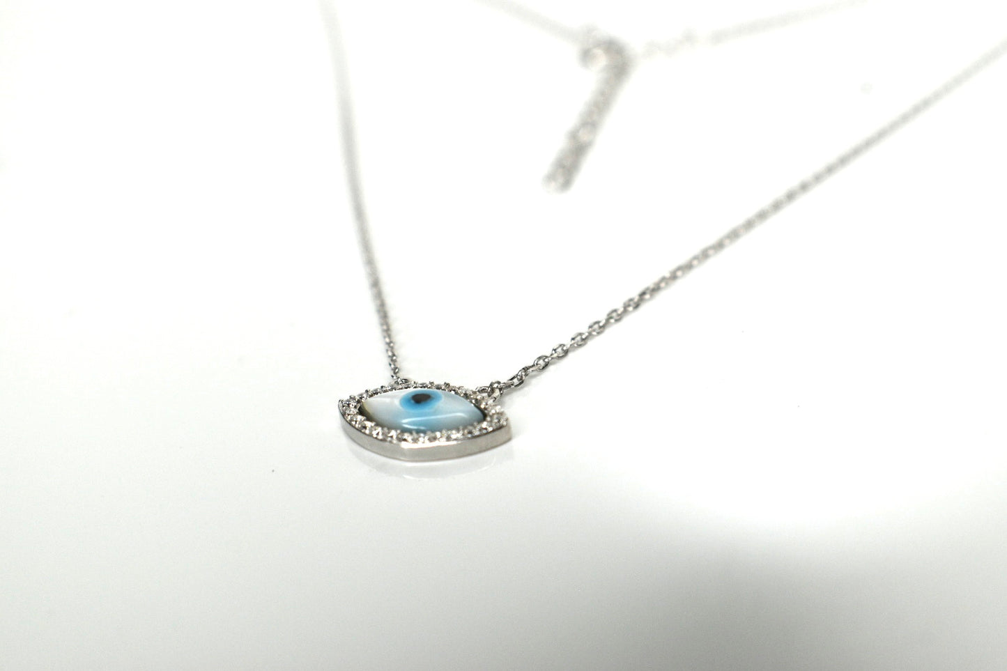 Vibez - Sterling Silver Evil Eye Necklace