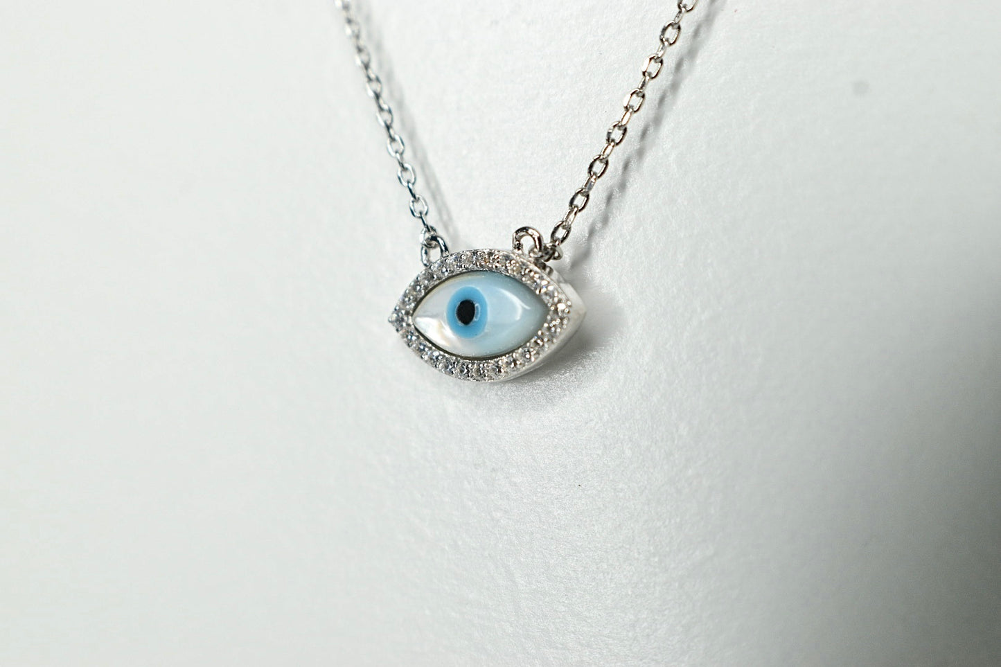 Vibez - Sterling Silver Evil Eye Necklace