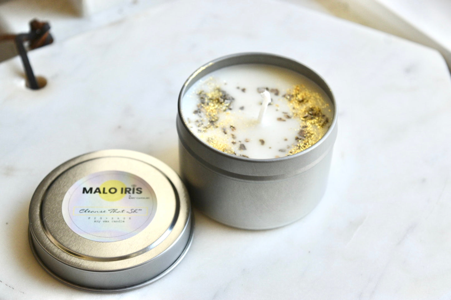 " Cleanse That Sh** " Candle by EMU Candle **NEW LOOK**