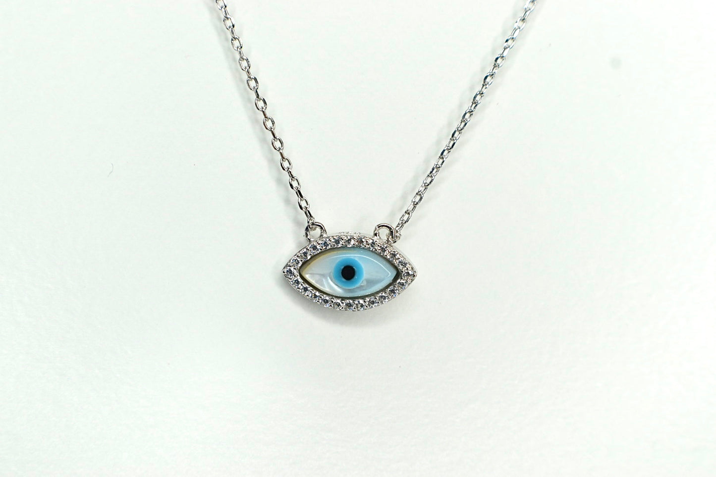 Vibez - Sterling Silver Evil Eye Necklace